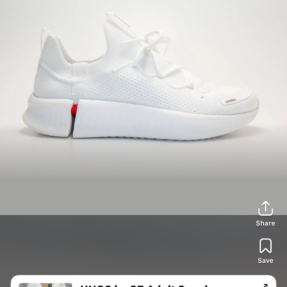 UNOS by SZ Adult Sneakers - White M 8.0-9.0/W 9.5-10.5: Lace up, Breathable - Picture 2 of 8